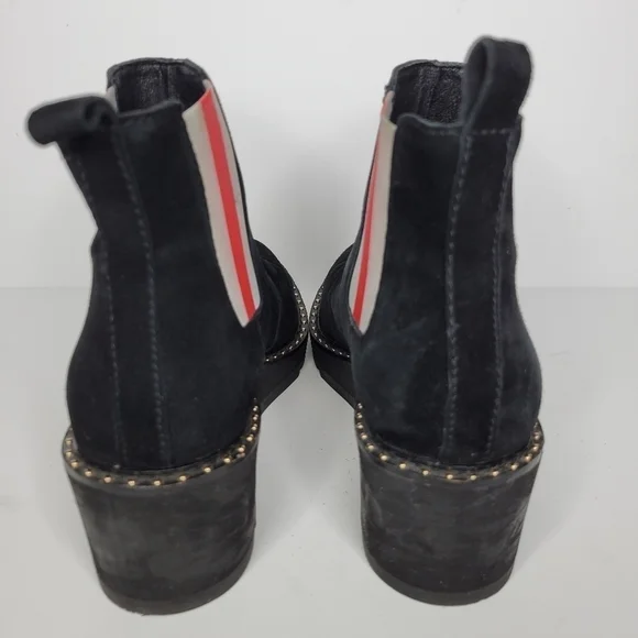 Cecelia New York GEMMA Ankle Boot Black Suede Wedge Size 7 - Picture 6 of 13